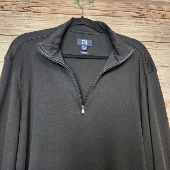Cutter & Buck Men’s Pullover Black Sweater Size XXL/TTG  1/4 Zip Long Sleeve - Picture 9 of 16